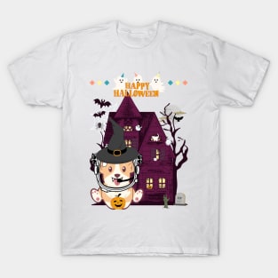 Space Corgi celebrates Halloween - The Cool Astronaut Puppy! T-Shirt